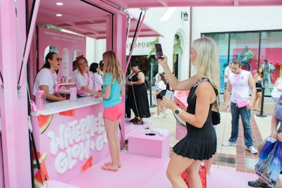 The mobile pop-up was open to the public and welcomed more than 2,000 guests in each city it stopped in, luring guests into its watermelon wonderland with a “touch-up station”—where they could sample Glow Recipe’s new Dew Balm—a ring toss game where participants won Glow Recipe products as prizes; UV bracelet giveaways that, of course, boasted fruity beads; as well as on-theme photo ops with additional giveaways for guests who posted their pics on social media.