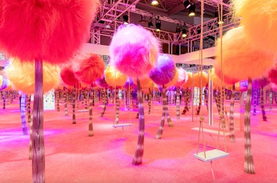 In late 2019, The Dr. Seuss Experience popped up in Toronto, earning buzz as a family-friendly version of Kusama’s “Infinity Mirrors” exhibit. The experience offered parents and educators opportunities for teachable moments using messages from each book. Each room displayed a quote from the books on the walls; in the Lorax room (pictured), for example, “I speak for the trees, I speak for the trees, for the trees have no tongues' made a reference to the importance of protecting the environment. See more: How a New Dr. Seuss Experience Strikes a Balance Between Interactivity and Instagram-Worthy Settings
