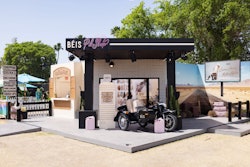 One of Marcetic's favorite projects of 2024 is the BÉIS Stagecoach partnership. 'We built a pit stop, taking inspiration from Prada Marfa and roadside gas stations, to give you a place to come in and shop festival-sized bags (or order the bigger ones on display to your home),' she says.