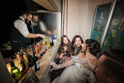 There was also a speakeasy experience; one of the event captains was tasked with walking around and handing keys to various guests throughout the night, inviting them to a secret room in the main foyer. The space seated four people at a time, and featured the lead bartender from the hotel's Vernick Fish restaurant. “People were coming out with these really cool, unique cocktails that weren’t being served at the other bars, which created a fun buzz,' said Ewing.