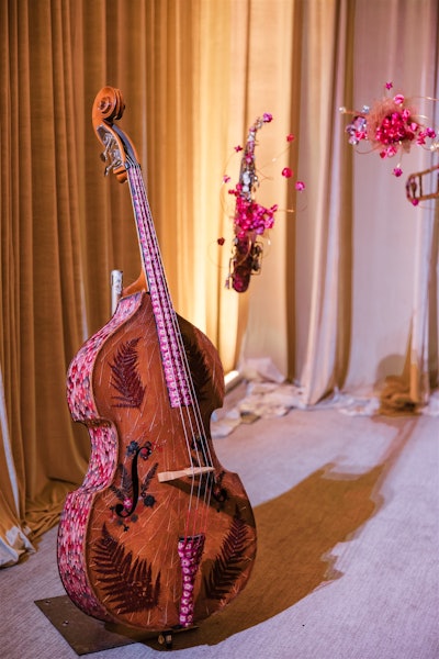 Throughout the spaces, musical elements were used as both decor and entertainment.