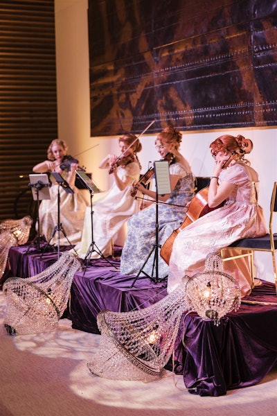 Performers set the mood for each of the various musical eras.