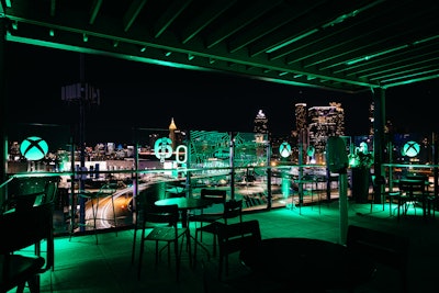 Wright cites one of his most memorable events as this Xbox drone light show at the Hawks arena.