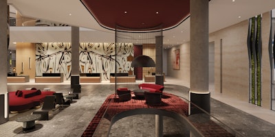 The Signia by Hilton will be the tallest hotel in Indianapolis and bring the number of rooms connected by climate-controlled skywalks to more than 5,500. Other features include various food and beverage outlets, a spa, a rooftop pool and fitness center, an outdoor deck, a lawn, and a lounge with all-day food and beverage offerings.