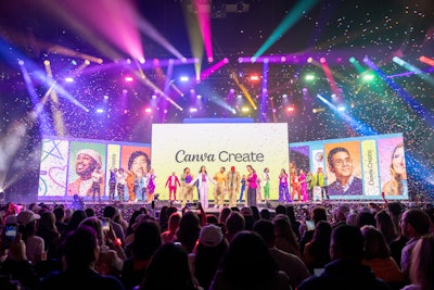 Canva Create 2024, the graphic design platform's largest event to date, took place on May 23 at Hollywood Park, home to SoFi Stadium and the 6,000-seat YouTube Theater. Read our behind-the-scenes coverage here.