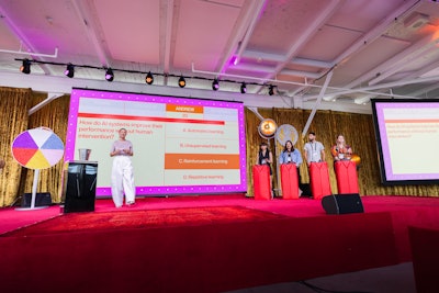 Digital artist Pierre Thirion presented a quiz where participants were invited to answer specific questions on topics such as artificial intelligence, emerging technologies, and ethics.