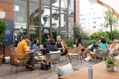 The space also hosted business meetings, happy hour events, and curated dinners, as well as CMO NOW exclusive interviews with global marketing and business leaders.