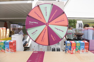 Spotify Beach had a variety of interactive, immersive experiences, including a Jam Bike offering daily Jam playlists for guests to contribute to, a personalized Mix Bar featuring beach-vibes music, an interactive coffee bar where guests could listen to podcast recording sessions live, and more.