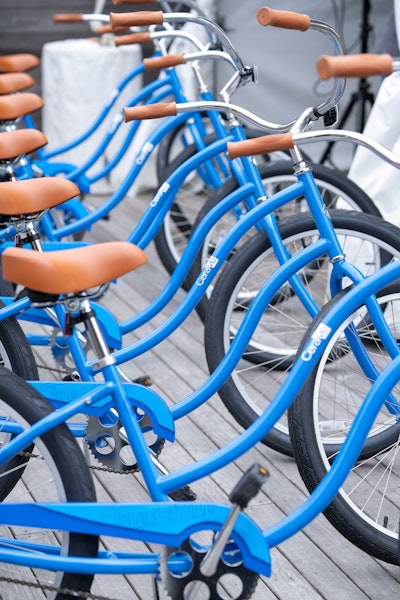 Daytime activities during the overnight event included beachside bike rides—of course, on CeraVe Blue bikes!
