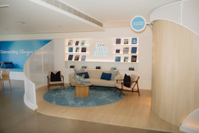 The AT&T Untold Stories Lounge offered attendees the opportunity to record a professional 'pitch' video with the guidance of an expert. New for this year, participants were also able to visit the AT&T Portrait Studio to have a professional headshot taken.