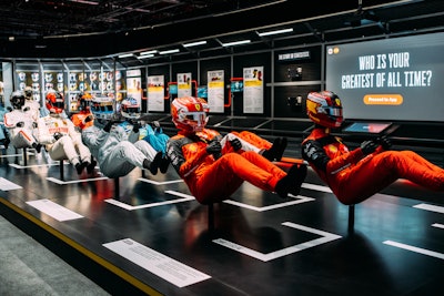 The Formula 1 Exhibition features six curated rooms that explore the past, present, and future of the sport.