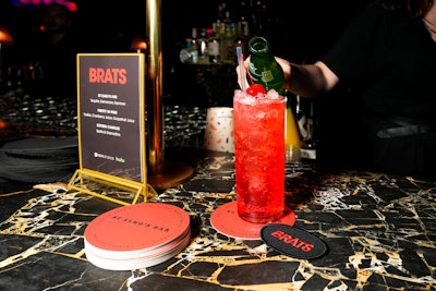 Each element of the space was inspired by a classic Brat Pack movie. The main bar was transformed with the classic St. Elmo’s marquee lettering, neon lights, St. Elmo’s coasters, and branded drinks.