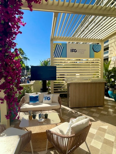 It also offered a dedicated space for IPG attendees to meet with clients and prospects. Experience agency Jack Morton Worldwide led production and was heavily involved in the creative direction for the space.