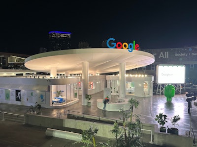 At Google’s Android booth at CES, visitors were able to scan a QR code to access an augmented reality experience with The Bot as a guide.