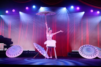 Lina Liu of Tease Productions (pictured) also performed, along with Gold Coast Events’ Jazz Ensemble and The Torregrossa Brothers. “We are proud to showcase how the spirit of cabaret aligns with the MCA’s commitment to championing new and unexpected art in pursuit of a creative and diverse future,” Hanas says.