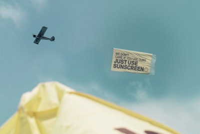 Sun Bum Banner Over South Beach