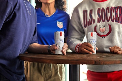 Michelob Ultra’s Copa America campaign includes special-edition packaging featuring the U.S. and Mexico shield logos.