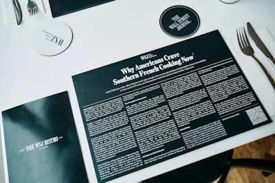 The WSJ Bistro was a new addition to Journal House. The fully branded cafe provided attendees with a newsworthy and shareable dining moment throughout the week.