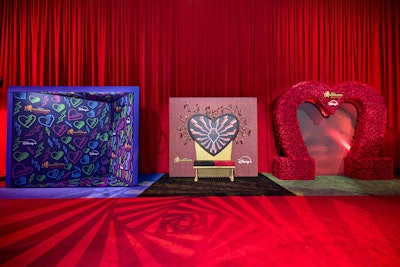 Producers Mirrored Media designed three photo-ready vignettes inspired by the movie: the Queen of Hearts throne, a rose topiary from the castle’s garden, and a graffiti wall pulled from the film. A 360-degree video moment also helped create memorable, shareable moments on the carpet. The premiere itself took place in a custom-built theater inside an adjacent soundstage. Six hundred seats were surrounded by red drapes and red carpet, custom Descendants banners, bespoke lighting, 5.1 immersive surround sound, and a 50-foot silver screen.