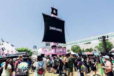 This year’s “Pirate Parrrty,” located outside the convention center, featured exclusive giveaways and nightly entertainment like show screenings.