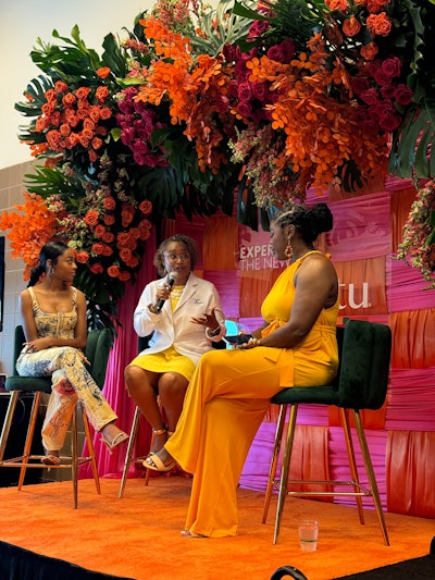 Jackson (pictured left) made an appearance at the activation, which was followed by an invite-only lunch that included a fireside chat where she discussed her haircare tips and career.