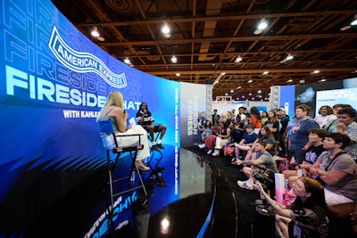 The activation also featured fireside chats and meet-and-greets with WNBA stars Kahleah Copper (pictured) of the Phoenix Mercury and Aliyah Boston of the Indiana Fever.