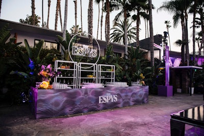 'It has been a privilege to collaborate with ESPN for the second consecutive year,' AKJOHNSTON senior producer Emily N. Crawford told BizBash. 'Despite facing unforeseen challenges, the role of a producer remains fulfilling when design and sophistication successfully enhance the experience for both attendees and clients.'