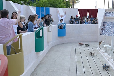 Upon entry, guests were divided into the five factions from the show and given the chance to whip a pair of reins to power their team’s chariot to victory.