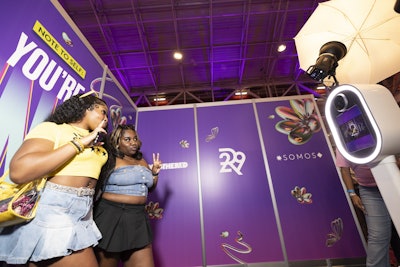 At the Refinery29 Fit Check Booth, attendees could flaunt their outfits, showcase their nails, and take in the affirmations.