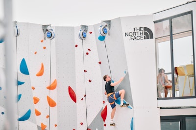 Other activities for attendees included sponsor The North Face’s branded rock-climbing wall. (Read more from Cannes Lions 2024 here.)