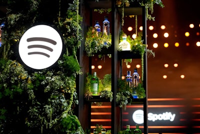 Spotify's annual Best New Artist Party took place at Paramount Studios during Grammys week in 2024, honoring the year’s Best New Artist nominees Gracie Abrams, Fred Again, Coco Jones, Noah Kahan, Victoria Monét, Jelly Roll, Ice Spice, and The War and Treaty. The space was decorated with lush greenery and subtle Spotify logos. See more: Grammys 2024: 40+ Trend-Setting Event Ideas From the Week's Star-Packed Parties