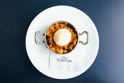The pop-up includes a restaurant called “The Whitman.” Its menu evolves to reflect the local market, while serving up some Miami flair like fresh stone crabs that were flown into Raleigh and key lime tarts.