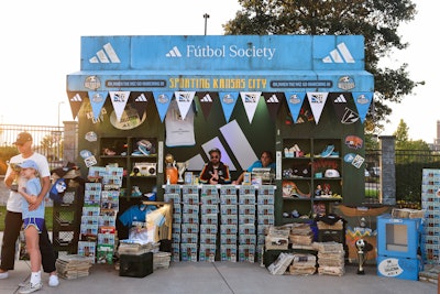 Stoelt Productions also produced the adidas Fútbol Society Stadium Experience from Sporting KC in Kansas City, Kan., on Aug. 24. An extension of the adidas Fútbol Society campaign, the initiative is bringing the aFS corner store to games across the country. The activation took place at Children's Mercy Park as part of the Sporting KC theme nights; it allowed fans to customize their jerseys, check out the new Sporting KC Third Jersey Launch, enter a raffle, shop the new MLS x Archive Collection, and more.