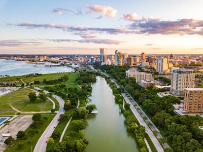 Milwaukee is located right on Lake Michigan, but it counts itself as a river city too, being at the confluence of three.