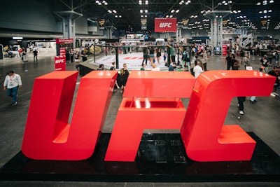 Marketing agency 160over90 activated on behalf of the UFC, whose space was anchored by a replica Octagon, where UFC Lightweight contender Michael Chandler and Light Heavyweight Champion Alex Pereira made appearances.
