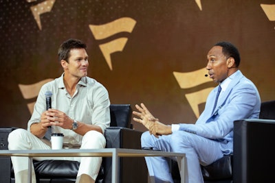 Tom Brady and Stephen A. Smith drew more fans to their onstage session than the theater could hold.