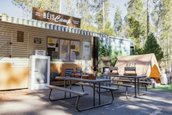 Visitors are able to get creative at outdoor coloring stations.