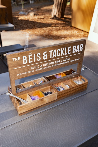 Visitors can create a customized bag charm.