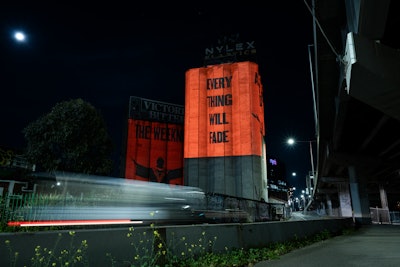 Live Nation Australia's Guerrilla Light Installation for The Weeknd