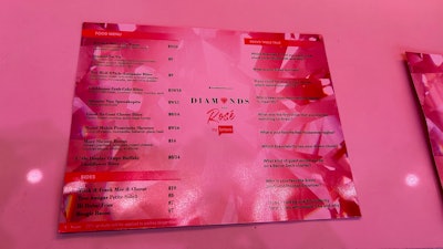 Branded menus offer bites and drinks inspired by shows including Vanderpump Rules and Watch What Happens Live with Andy Cohen. Menus also include a “Bravo Table Talk” section, which features icebreakers designed to foster conversation among attendees.
