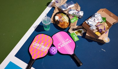 Of course, the menu included classic Taco Bell items including Baja Blasts and its new Cantina Chicken items.