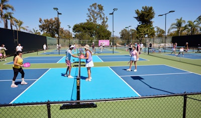 Guests participated in a pickleball tournament.