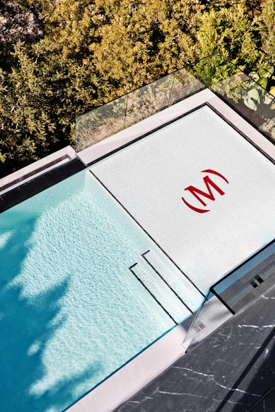 At The Macallan Villa, a large M logo was visible from above the pool.