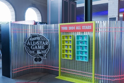 Along with the neon colors of the Series 2 packaging, MKG incorporated corrugated metals into the look of the activation. Austin-based Cinco Made worked with MKG on fabrication.