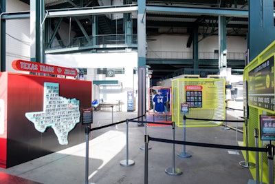The Texas Trade wall was a major touchpoint. Fans could use it to trade older cards for newer ones from Topps.