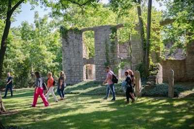 The group was given a tour through the ruins of Vin Villa Cellars, Canada's oldest winery.