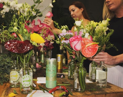 To celebrate the opening of the pop-up, a private event on Aug. 7 invited guests to design their own floral arrangements.