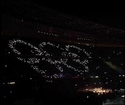 'We are unbelievably grateful to have worked with world-class teams to contribute to this mind-blowing show,' said J-O Dalphond, partner and chief commercial officer of PixMob. 'Pulling out all the stops with our Moving Visual Transmitters to transform the crowd into a video screen was the only way we could think to celebrate the world’s best athletes. It was also the only way we could think to qualify for the Olympics!'