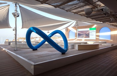 At Cannes Lions 2022, Meta Beach brought together all of Meta’s brands in one space for the first time for education sessions, daily workshops, experiential activations, and, of course, plenty of Instagrammable moments. The main panel area featured an oversize, 3D version of the Meta logo that doubled as an interesting sculptural installation. The Meta team worked with Jack Morton on the activation. See more: Cannes Lions 2022: How Top Brands Drew Attention at the Jam-Packed Festival of Creativity