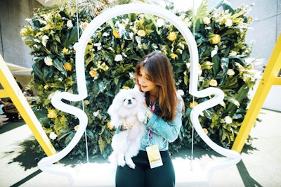 For its VIP lounge at VidCon in 2018, Snapchat created a swing in the shape of its logo. See more: VidCon 2018: 26 Colorful Ways Brands Targeted Generation Z